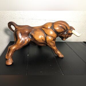 Vintage Ceramic  Bull Treasure Craft Figurines